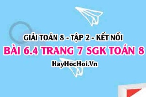Bài 6.4 trang 7 Toán 8 Tập 2 Kết nối tri thức